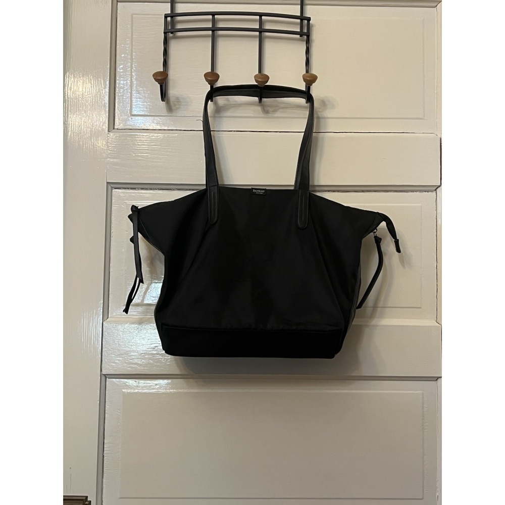 Botkier New York Black Xtra Large Tote Nylon Zipper Shoulder Bag 11 x 17 Soho